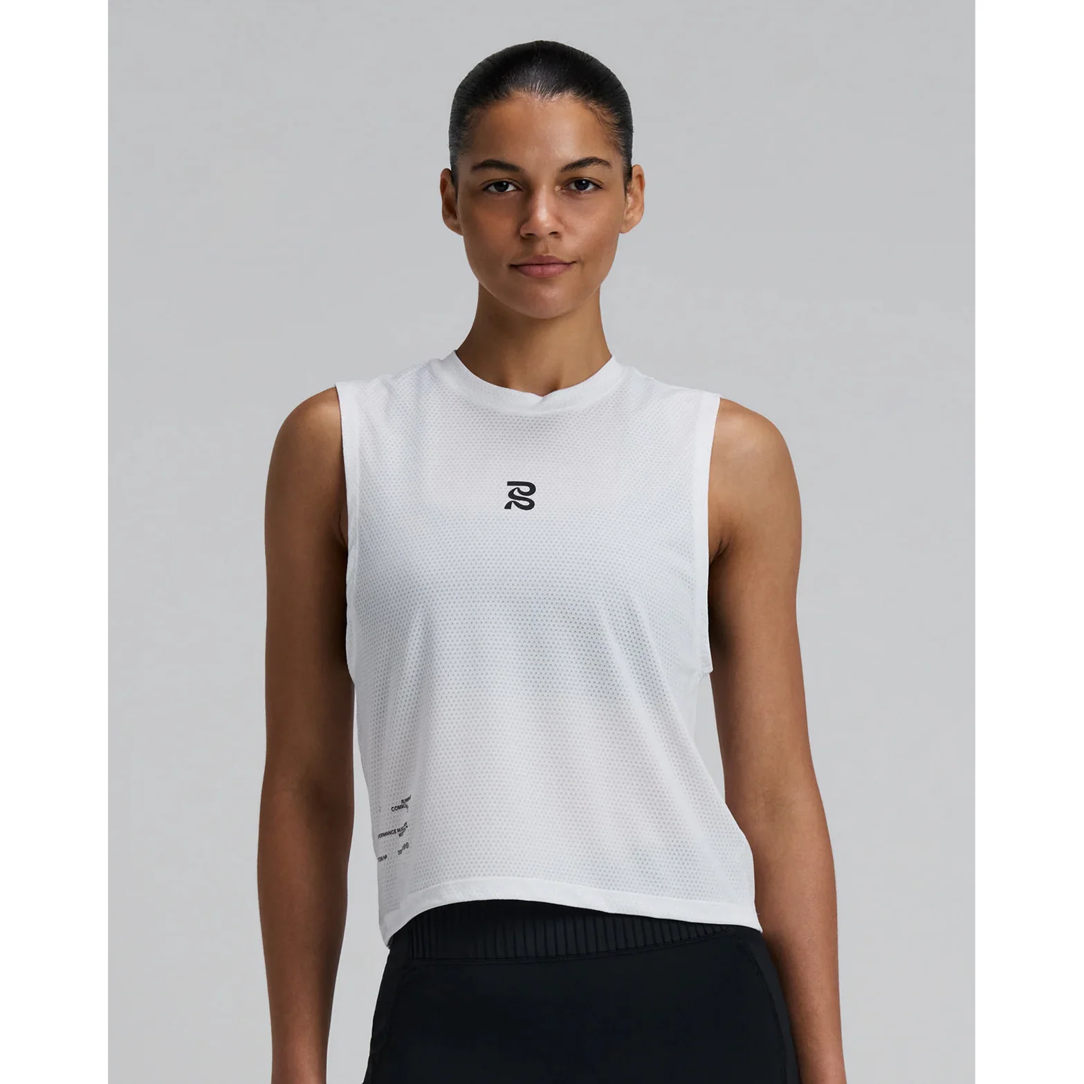 Women's Micromesh Run Tank White - Image 2