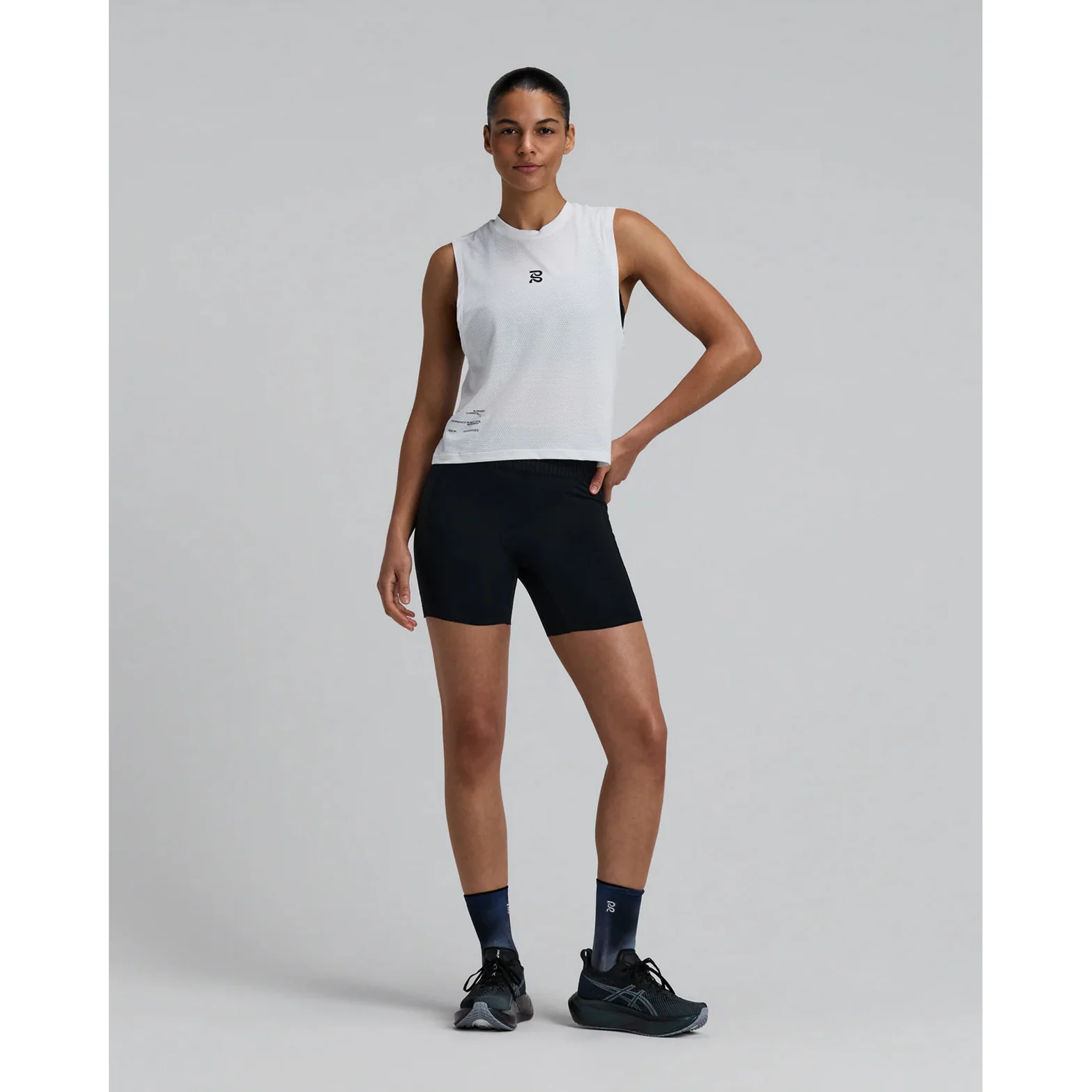 Women's Micromesh Run Tank White - Image 4