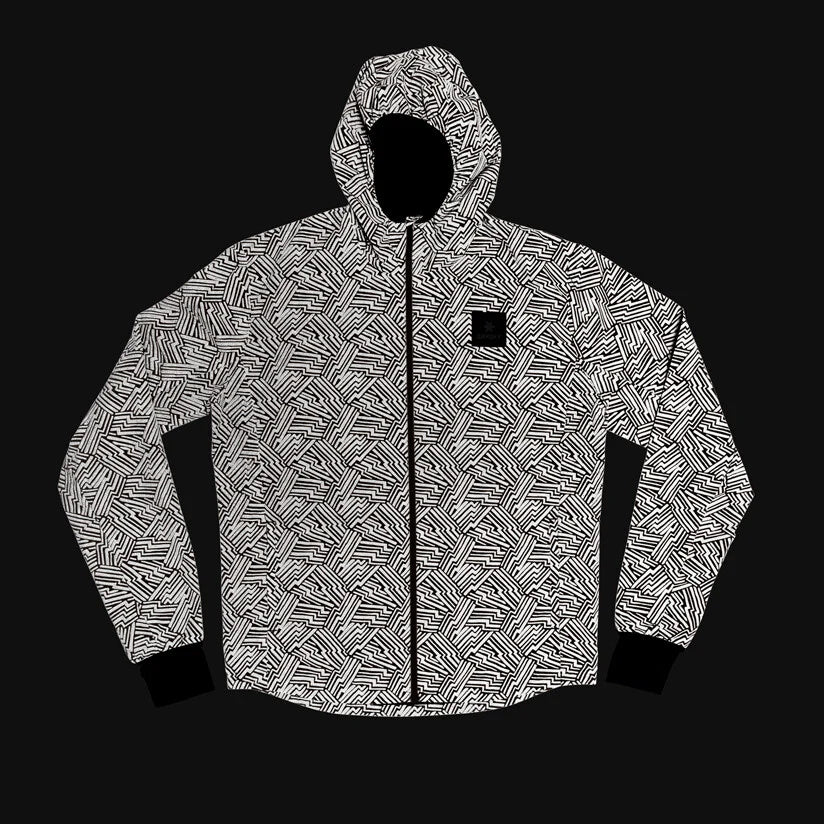 Women's Reflective Blaze Jacket Black AOP - Image 4