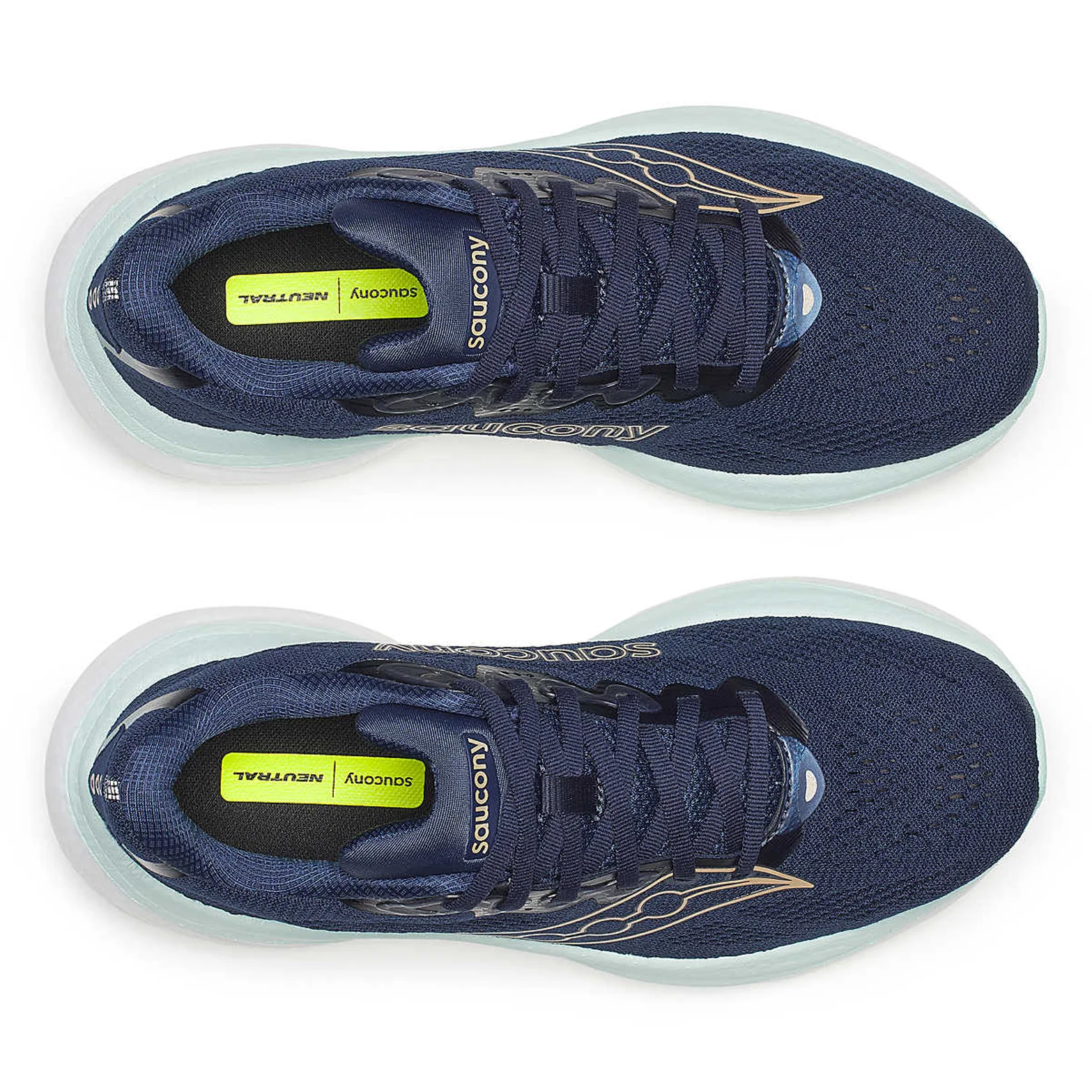 Women's Ride 19 Running Shoes Navy / Aqua - Image 3