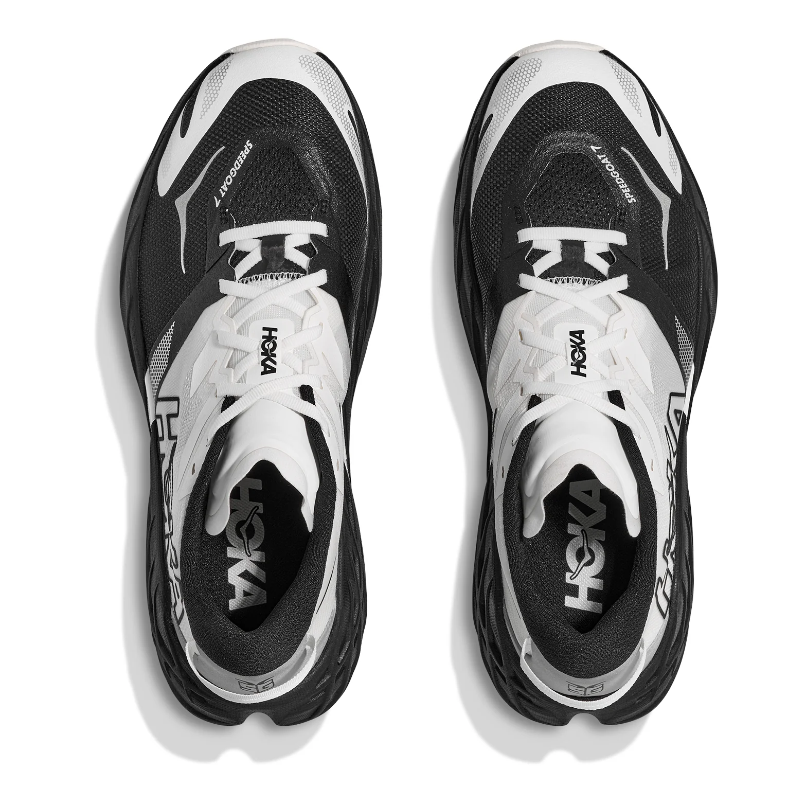 Women's Speedgoat 7 Wide Fit Trail Running Shoes Black / White - Image 3