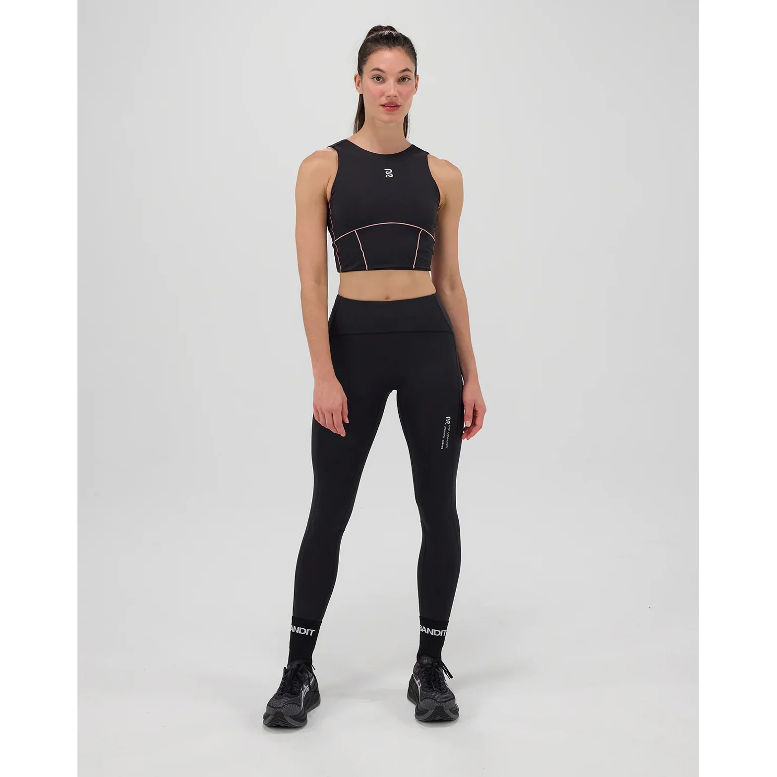 Women's Stamina Pop Stitch High Waist Leggings Black - Image 8