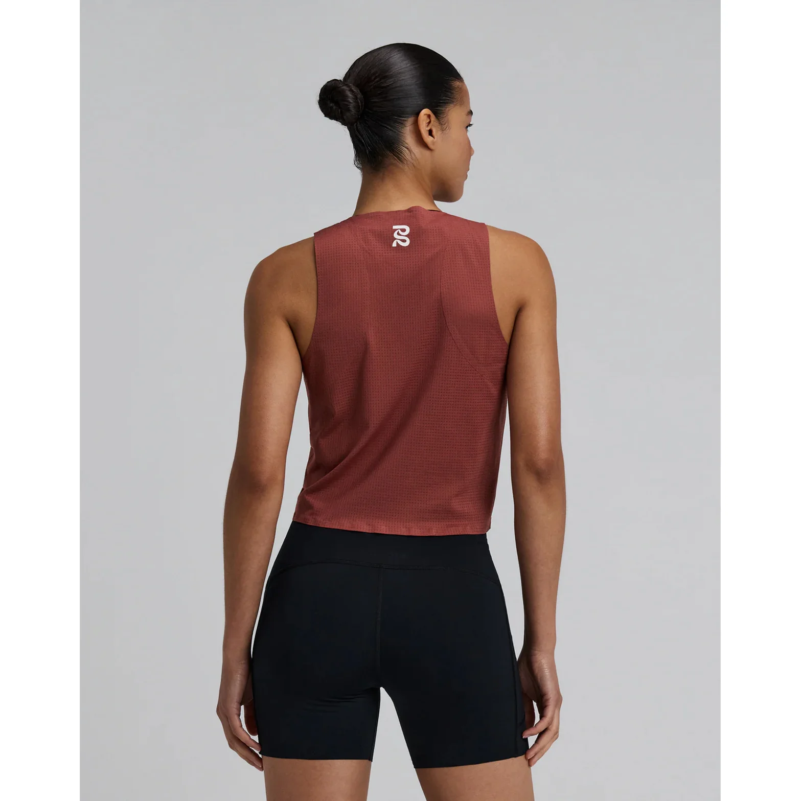 Women's GeoMesh Race Singlet Mahogany - Image 3