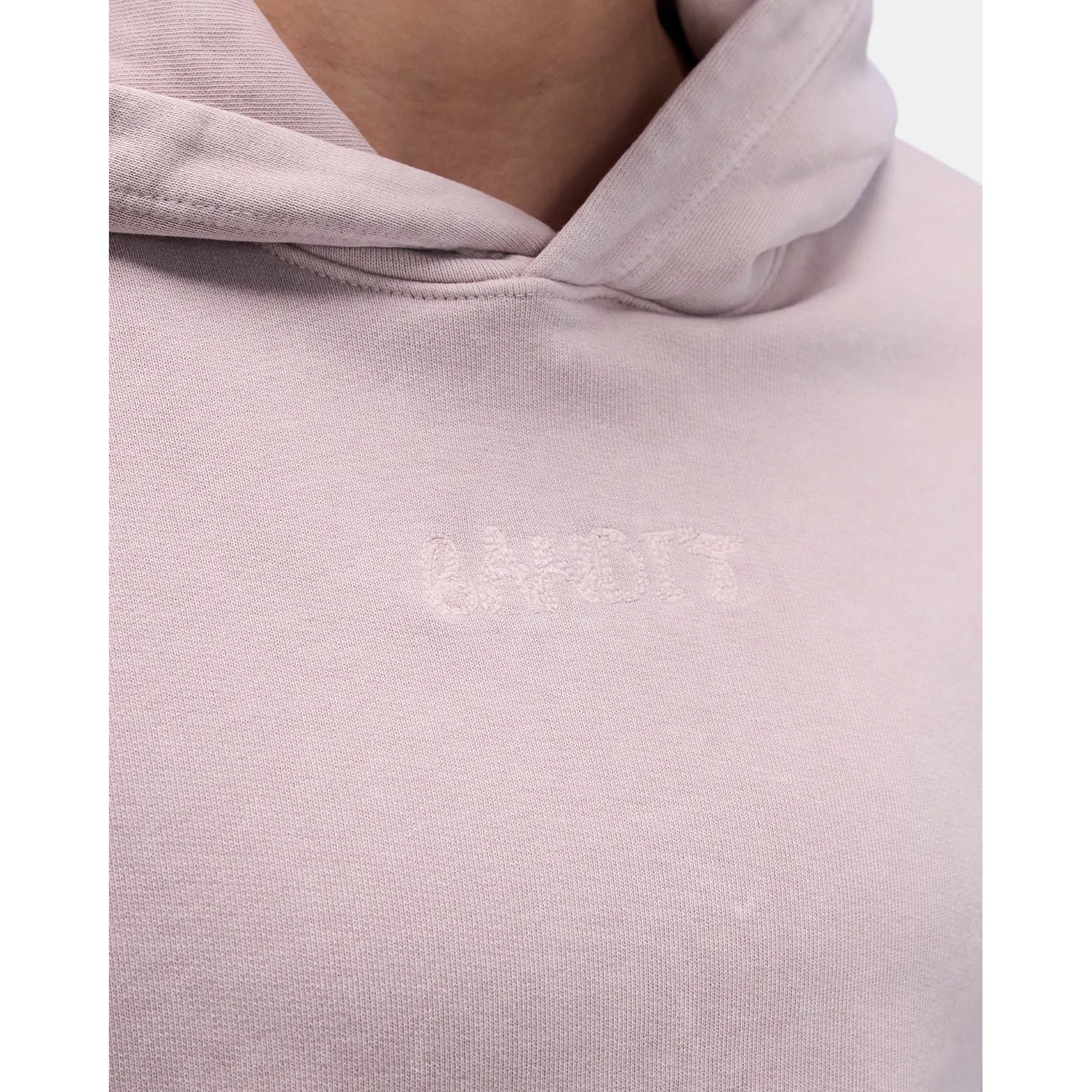 Women's Stitched Logo Cropped Hoodie Ash - Image 4