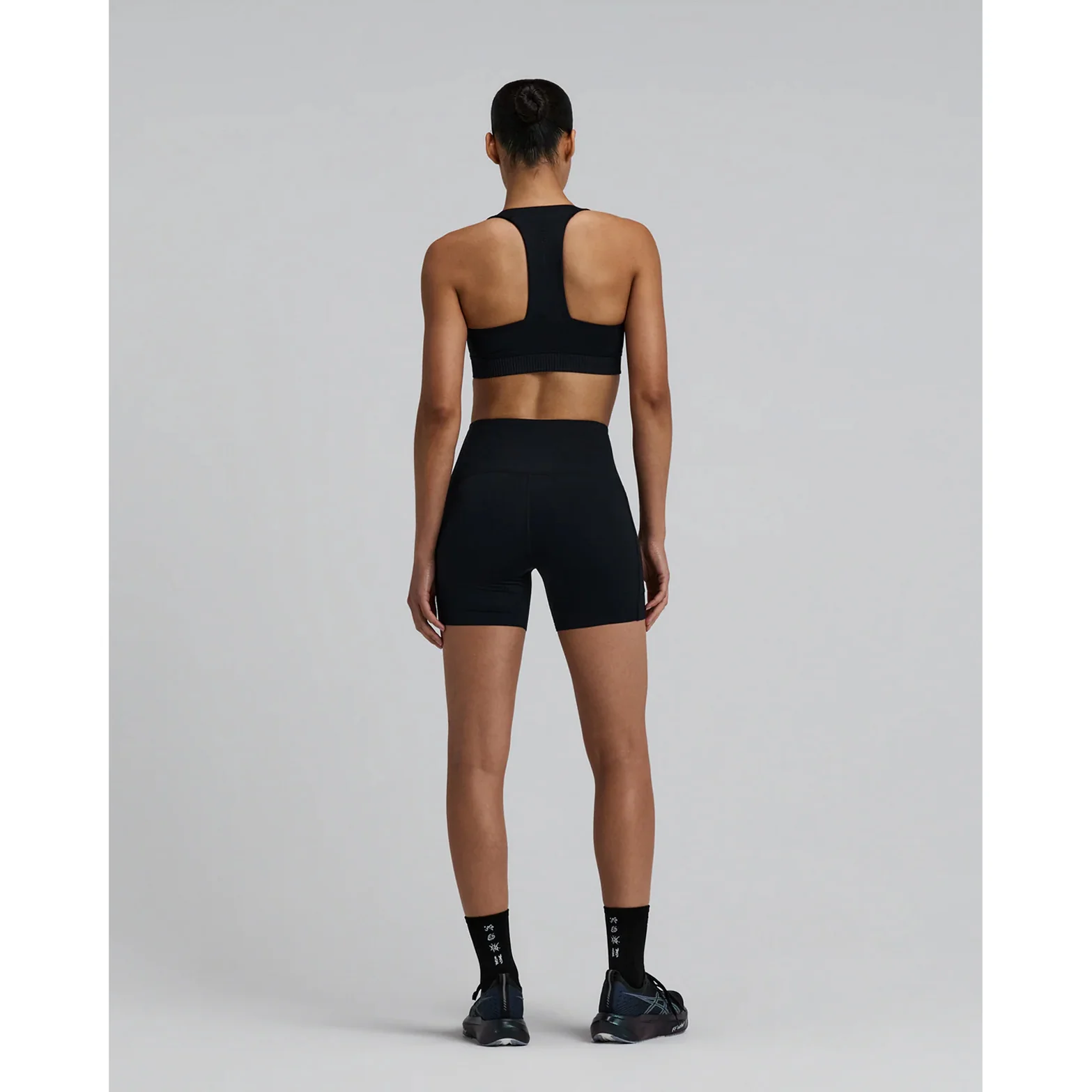 Women's Stamina-V High Waist 5 Inch Compression Shorts Black - Image 7