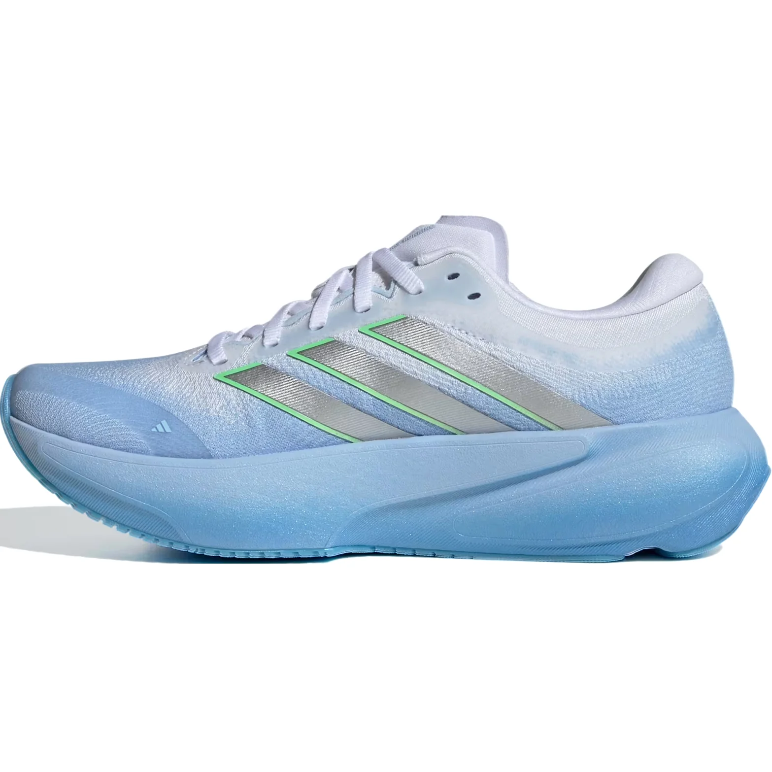 Women's Supernova Rise 3 Running Shoes Glow Blue / Silver Metallic / Cloud White - Image 2