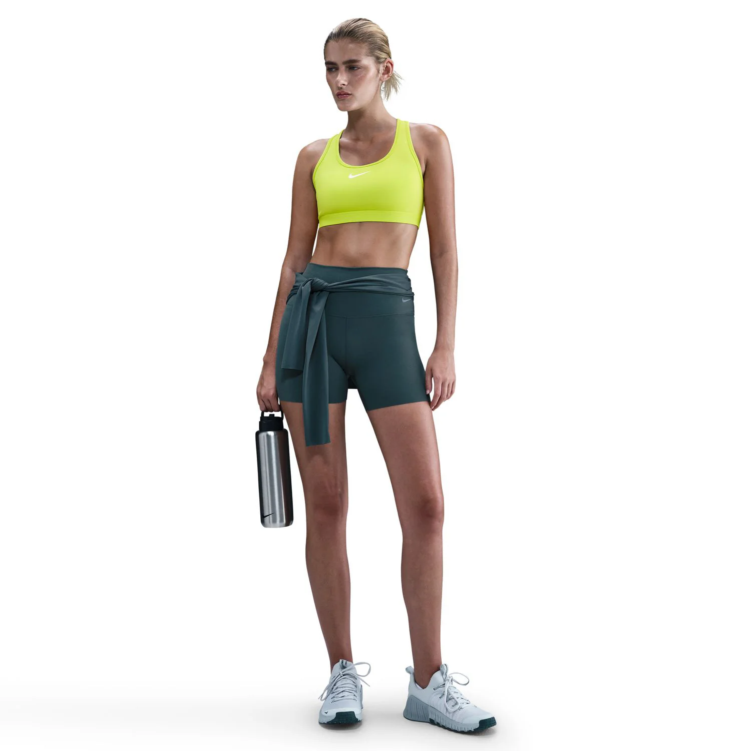 Women's Swoosh Medium-Support Sports Bra Barely Volt / White - Image 2
