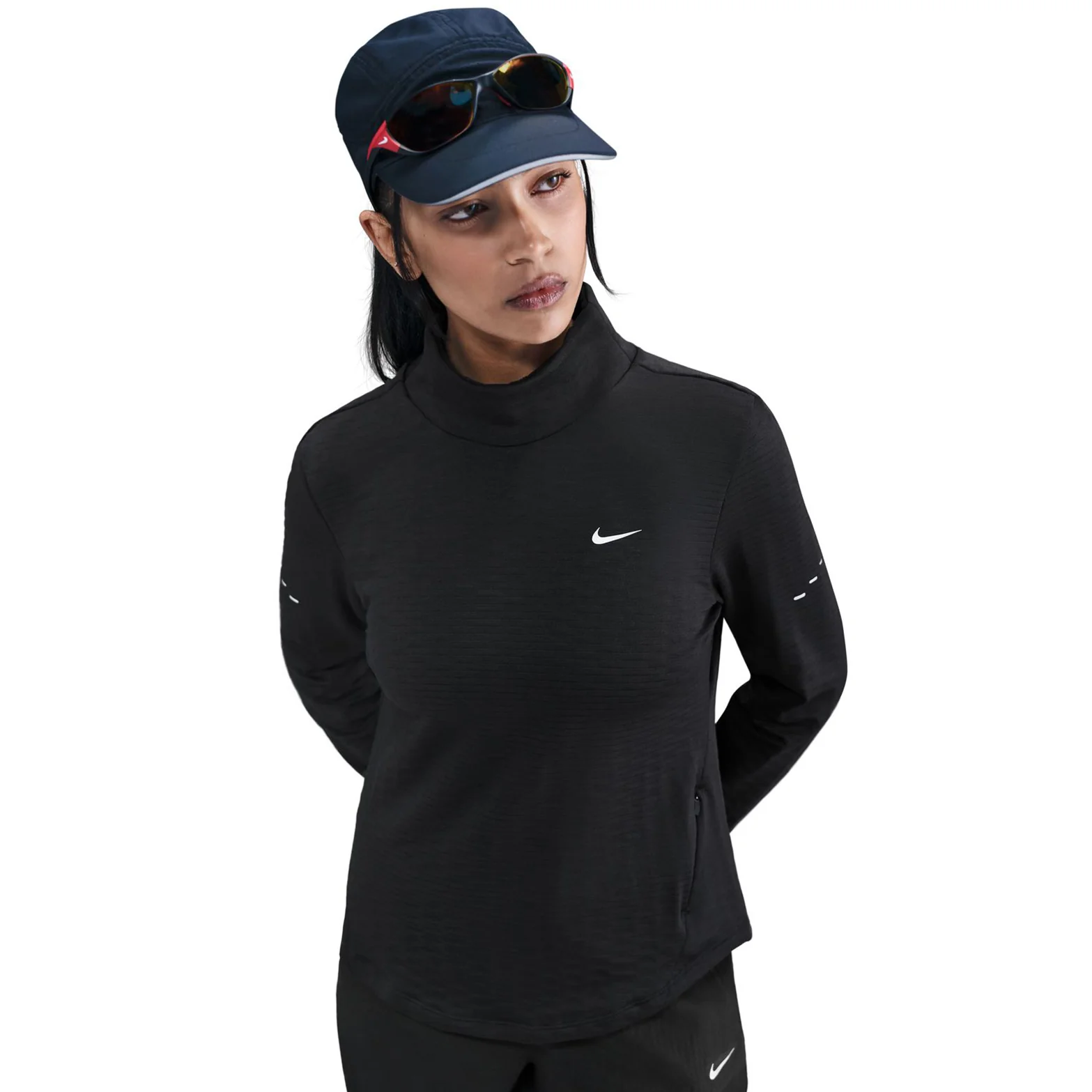 Women's Therma-FIT Turtle Neck Running Top Black