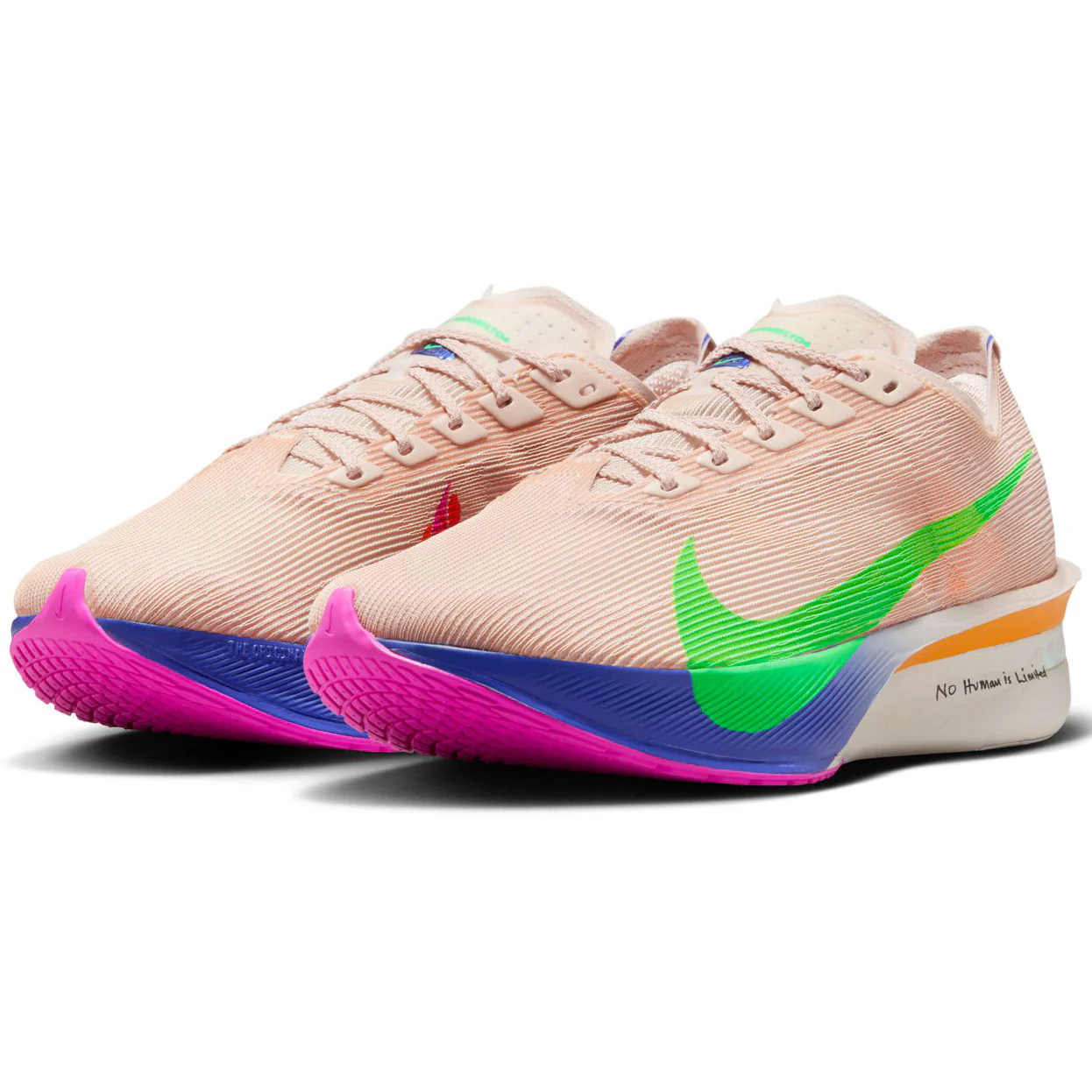 Women's Vaporfly 4 Eliud Kipchoge Running Shoes Silt Red / Fire Pink / Bright Ceramic / Green Shock - Image 4