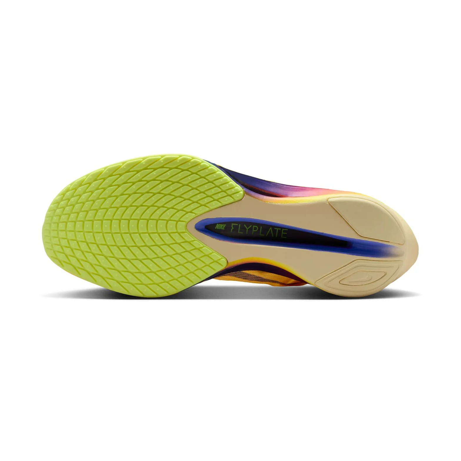 Women's Vaporfly 4 Running Shoes Citron Pulse / Laser Orange / Volt Ice / Indigo Burst - Image 4