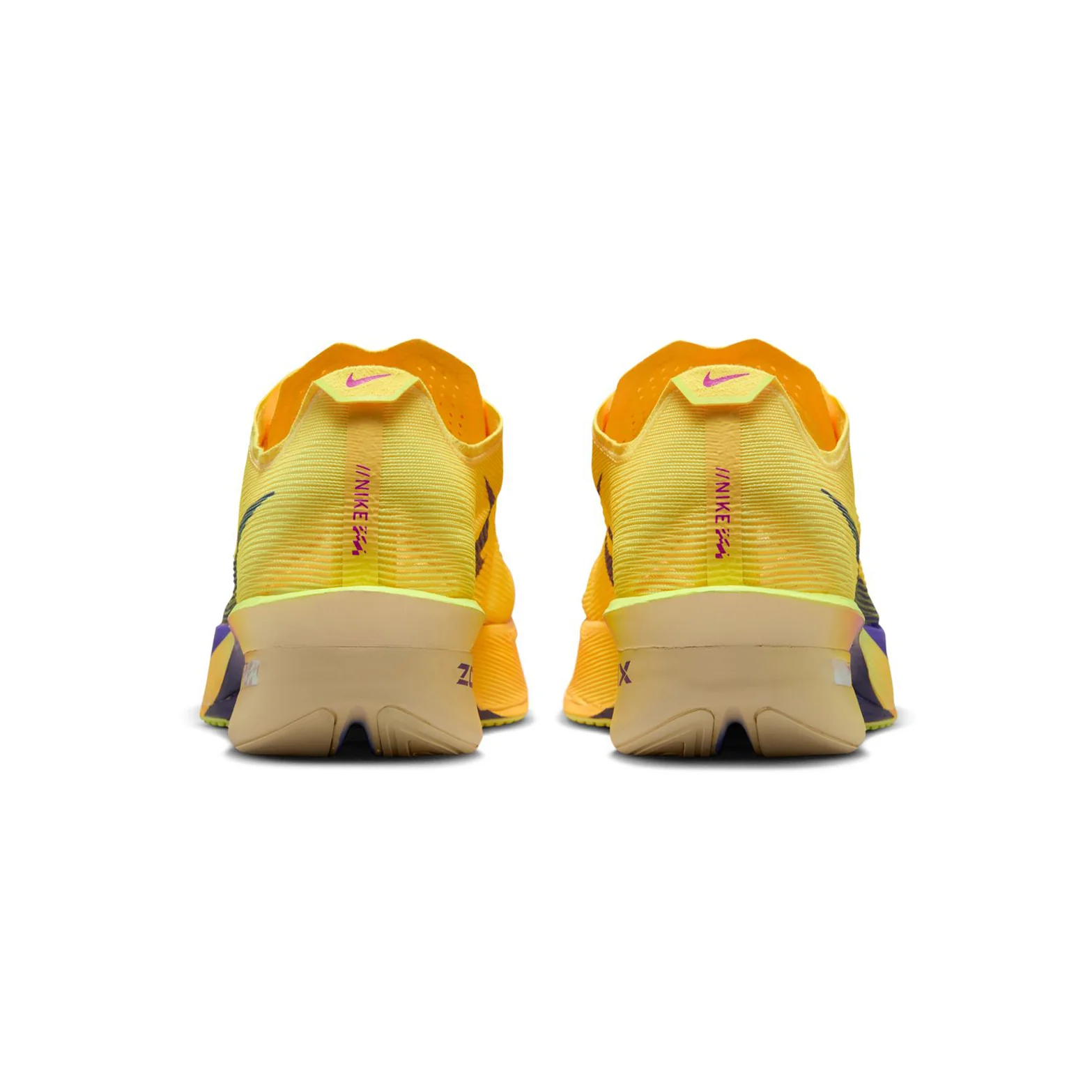 Women's Vaporfly 4 Running Shoes Citron Pulse / Laser Orange / Volt Ice / Indigo Burst - Image 5