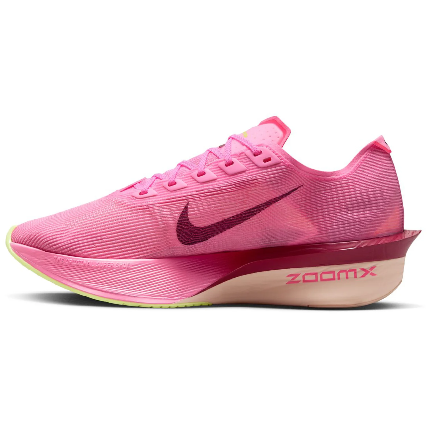 Women's Vaporfly 4 Running Shoes Pink Spell / Bordeaux / Hyper Pink - Image 2