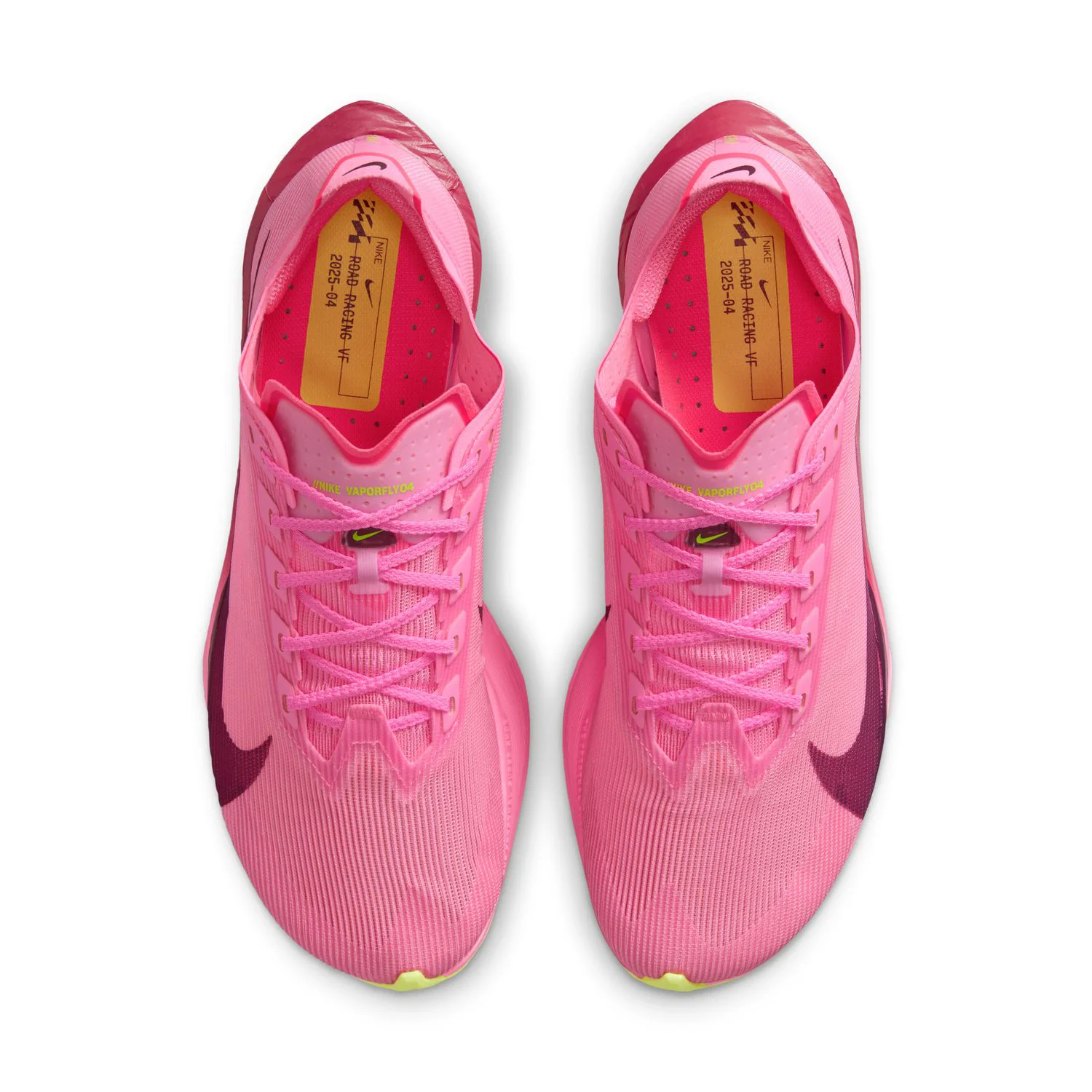 Women's Vaporfly 4 Running Shoes Pink Spell / Bordeaux / Hyper Pink - Image 5
