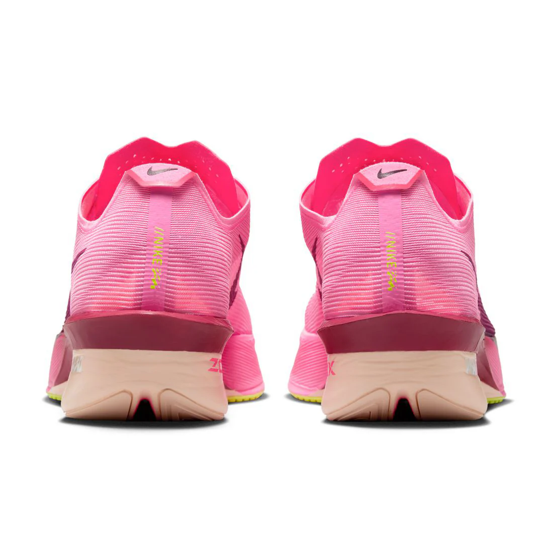 Women's Vaporfly 4 Running Shoes Pink Spell / Bordeaux / Hyper Pink - Image 6