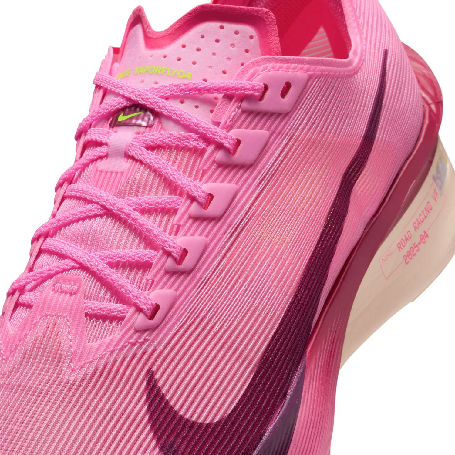 Women's Vaporfly 4 Running Shoes Pink Spell / Bordeaux / Hyper Pink - Image 7