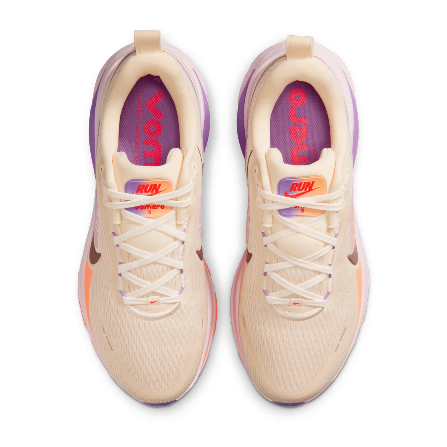 Women's Vomero 18 Running Shoes Chalk / Pink Foam / Bright Violet / Tattoo - Image 3