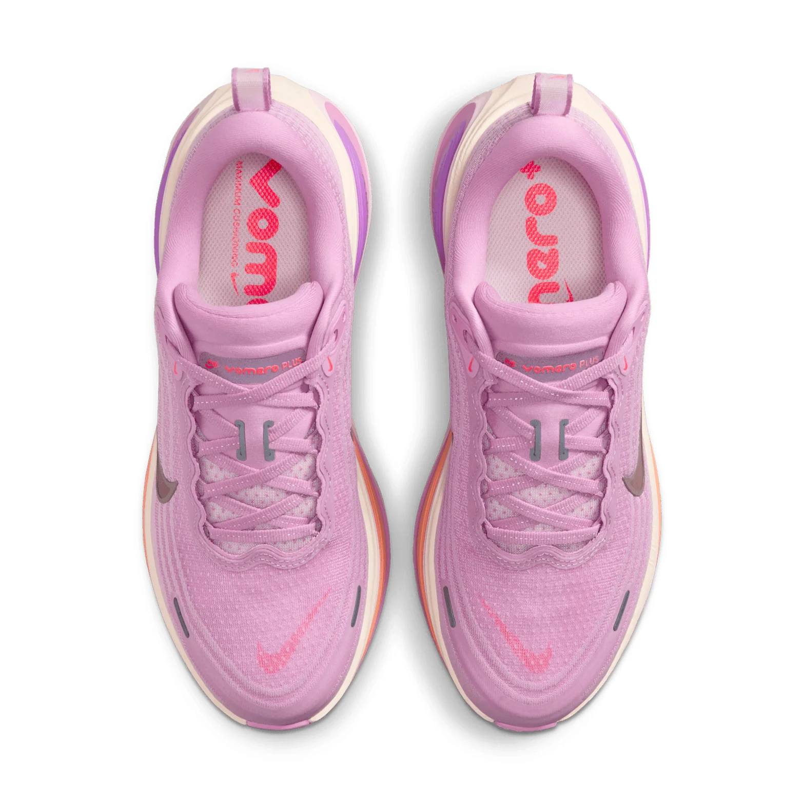 Women's Vomero Plus Running Shoes Light Magenta / Black / Pink Foam / Bright Violet - Image 3