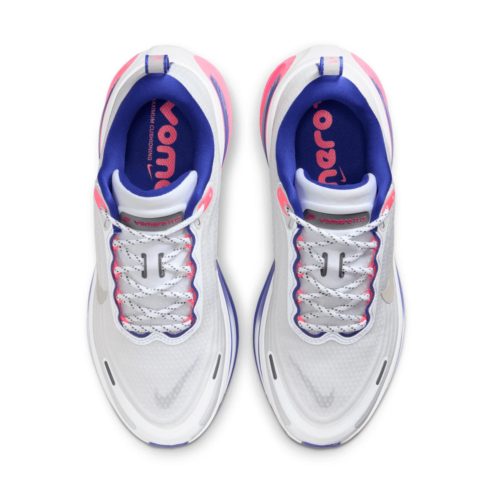 Women's Vomero Plus SE Running Shoes White / Concord / Hyper Pink / Metallic Silver - Image 3