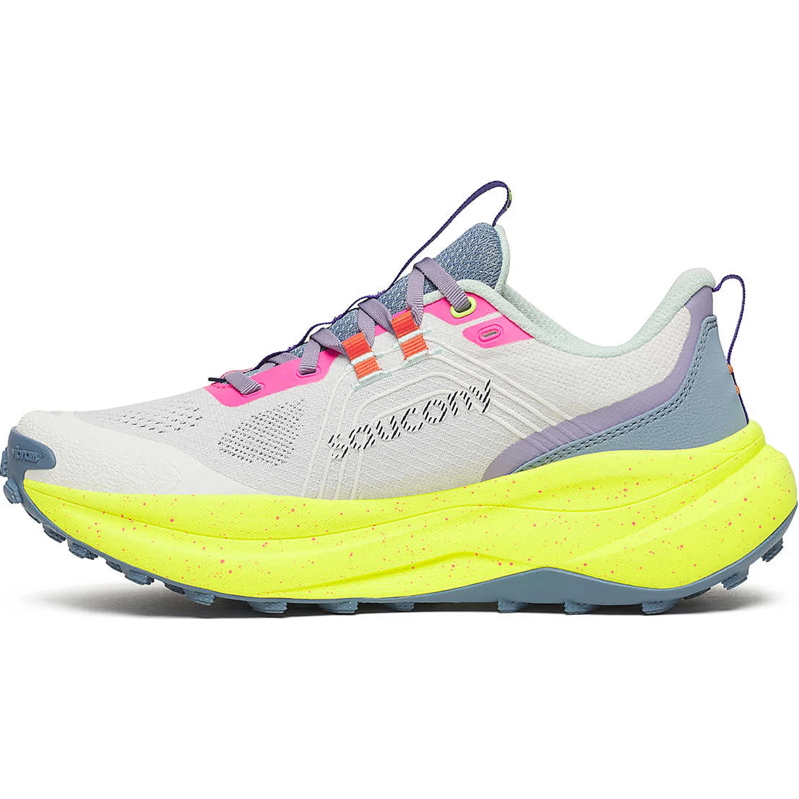 Women's Xodus Ultra 4 Trail Running Shoes White / Citron - Image 2