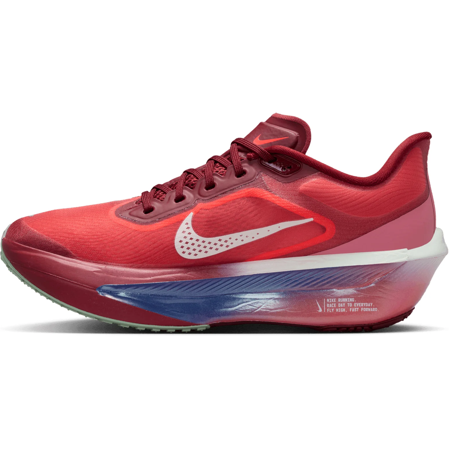 Women's Zoom Fly 6 SE Running Shoes Team Red / Bright Crimson / Barely Green - Image 2